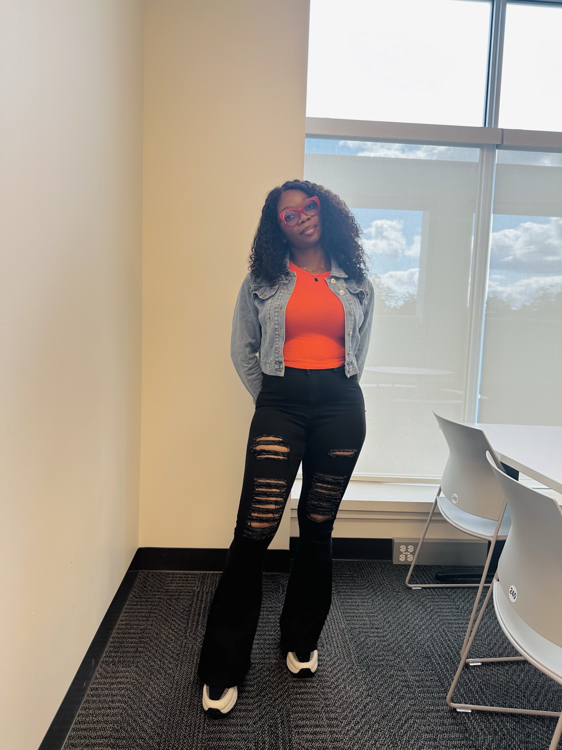 Standing in the office